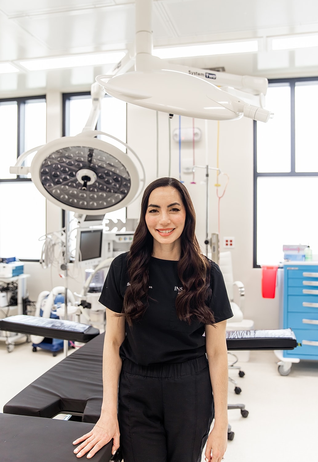 Healthcare professional in a surgical environment.